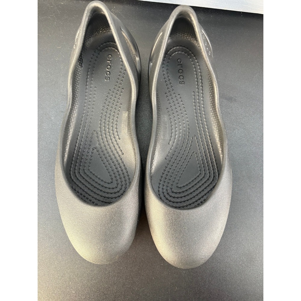 Crocs Kadee Black Ballet Flats Womens Size 7 Slip On Comfort Shoes 11215